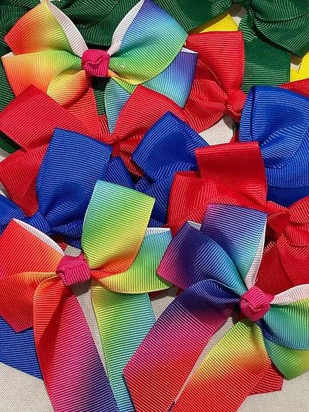 Vibrant 4-Inch Hair Bow Set with Crocodile Clip