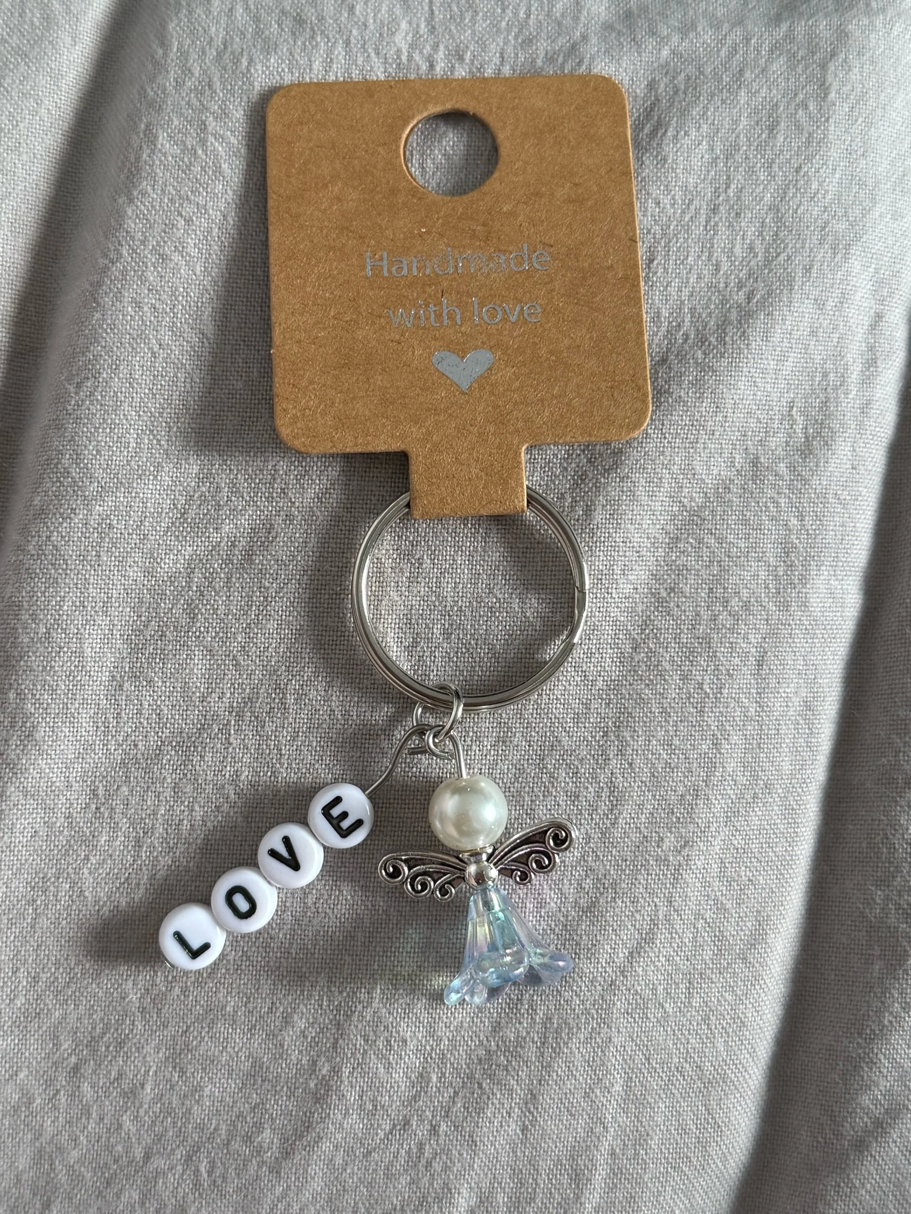 Handmade Angel Love Charm Keychain