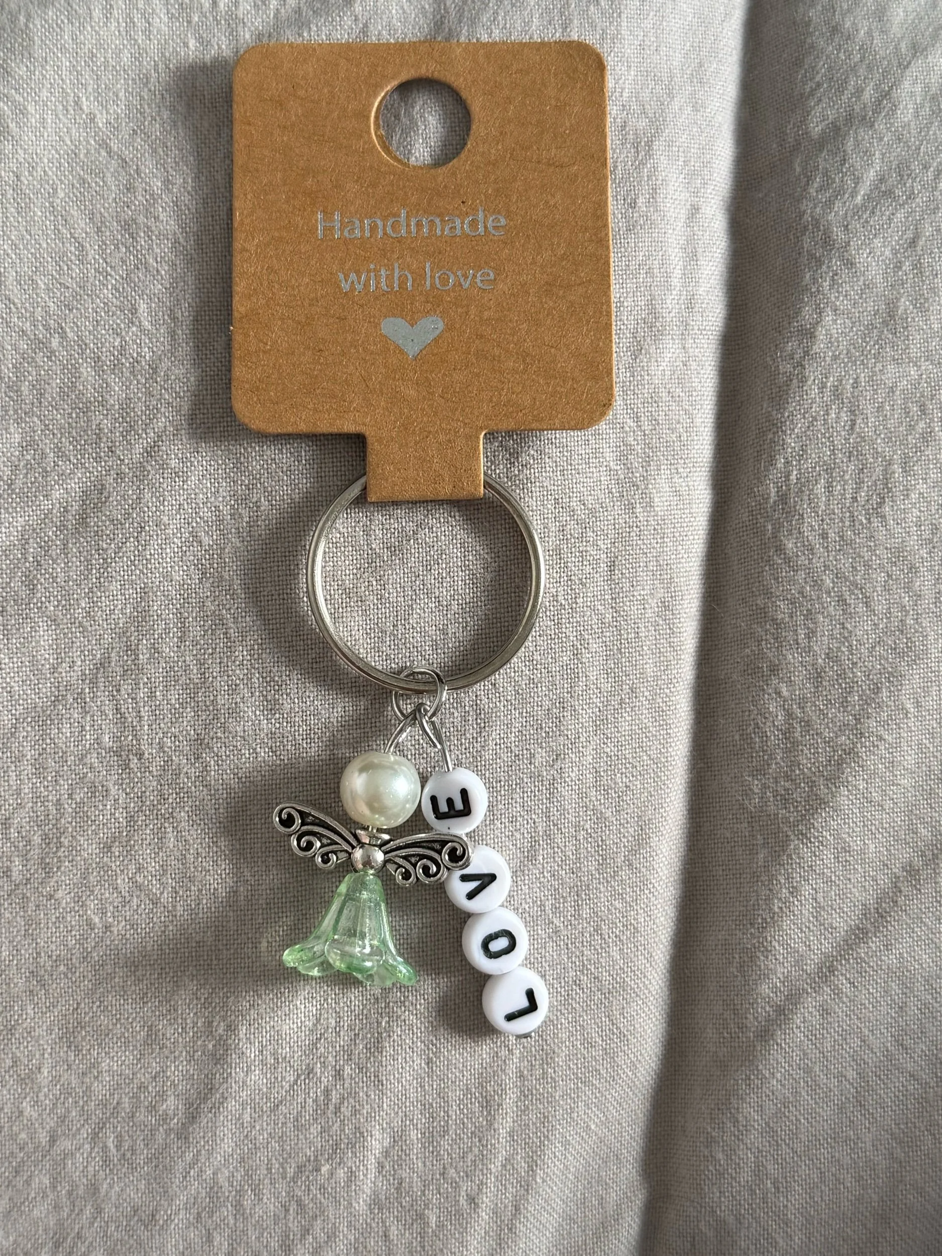 Handmade Angel Love Charm Keychain