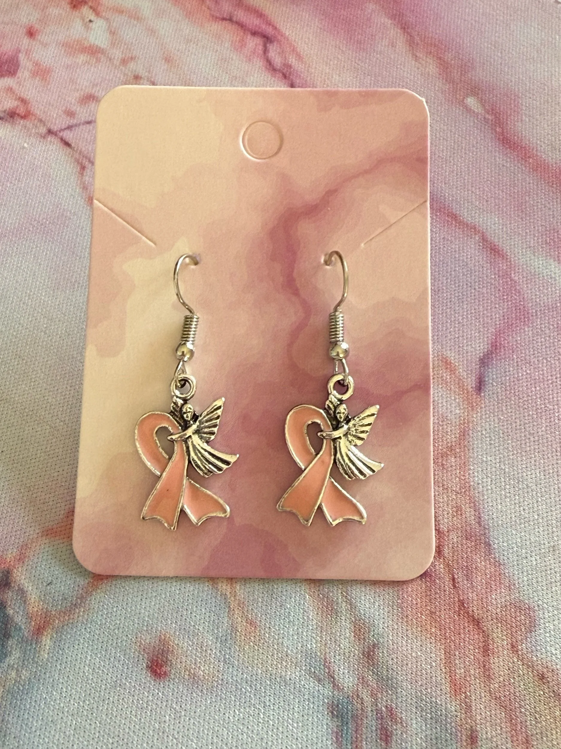 Angel Support Ribbon Earrings