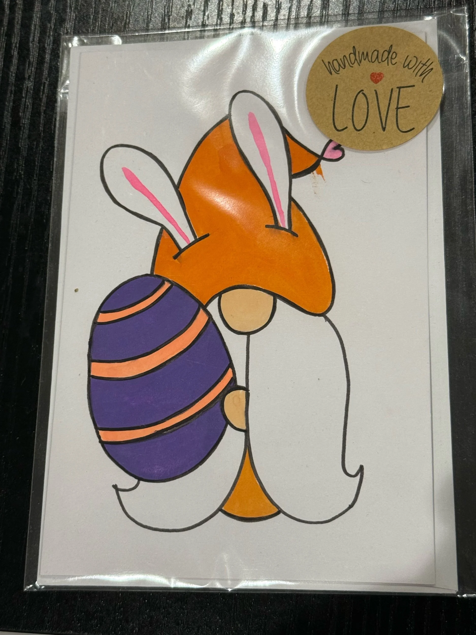 Handmade Easter Gnome Greeting Card