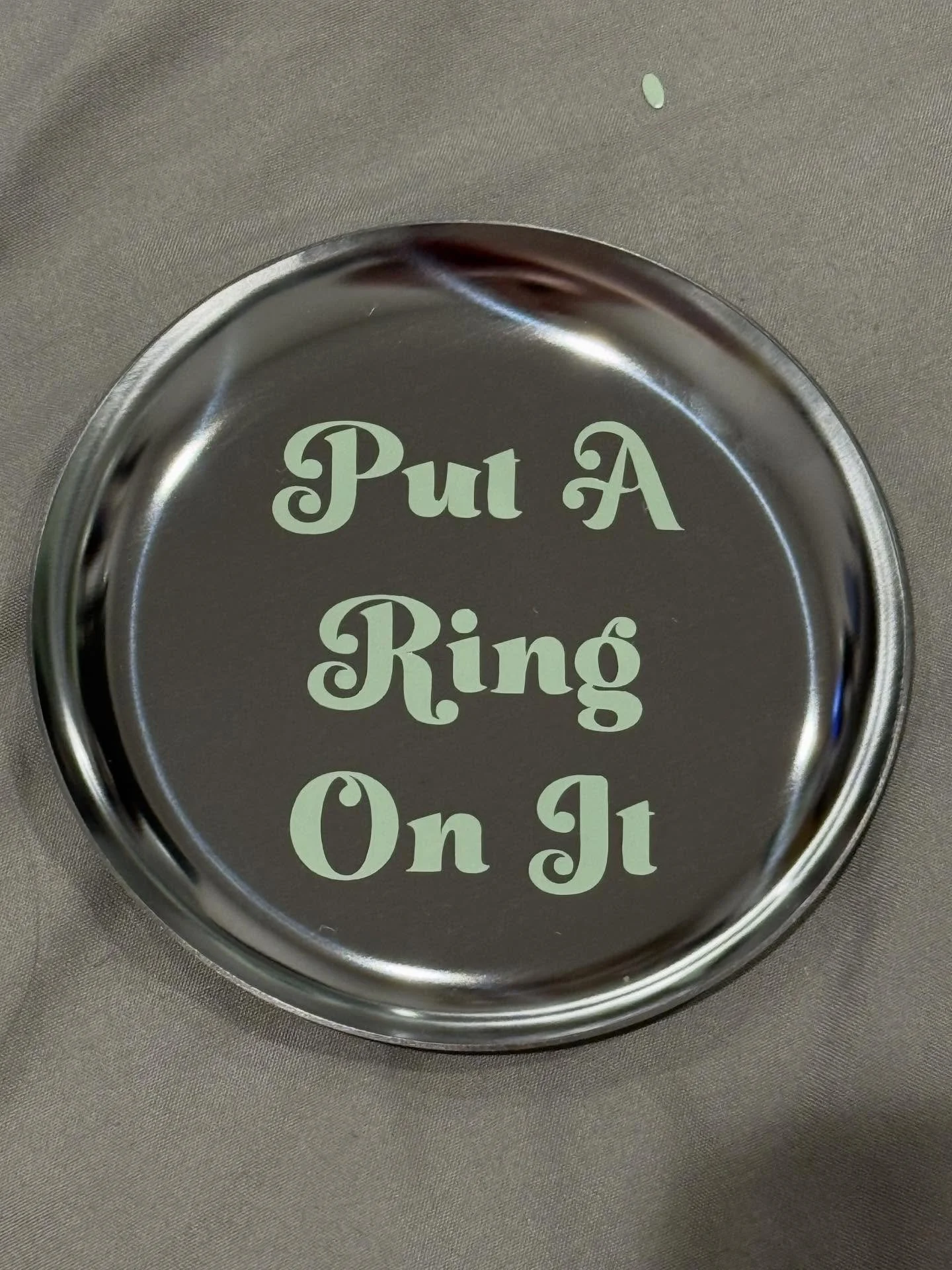 The perfect spot for that special sparkle! ✨

Tired of leaving your precious rings on the bathroom counter or bedside table? 
Give your bling the home it deserves! 
Our new &ldquo;Put A Ring On It&rdquo; dish is the chicest way to keep your jewelry s