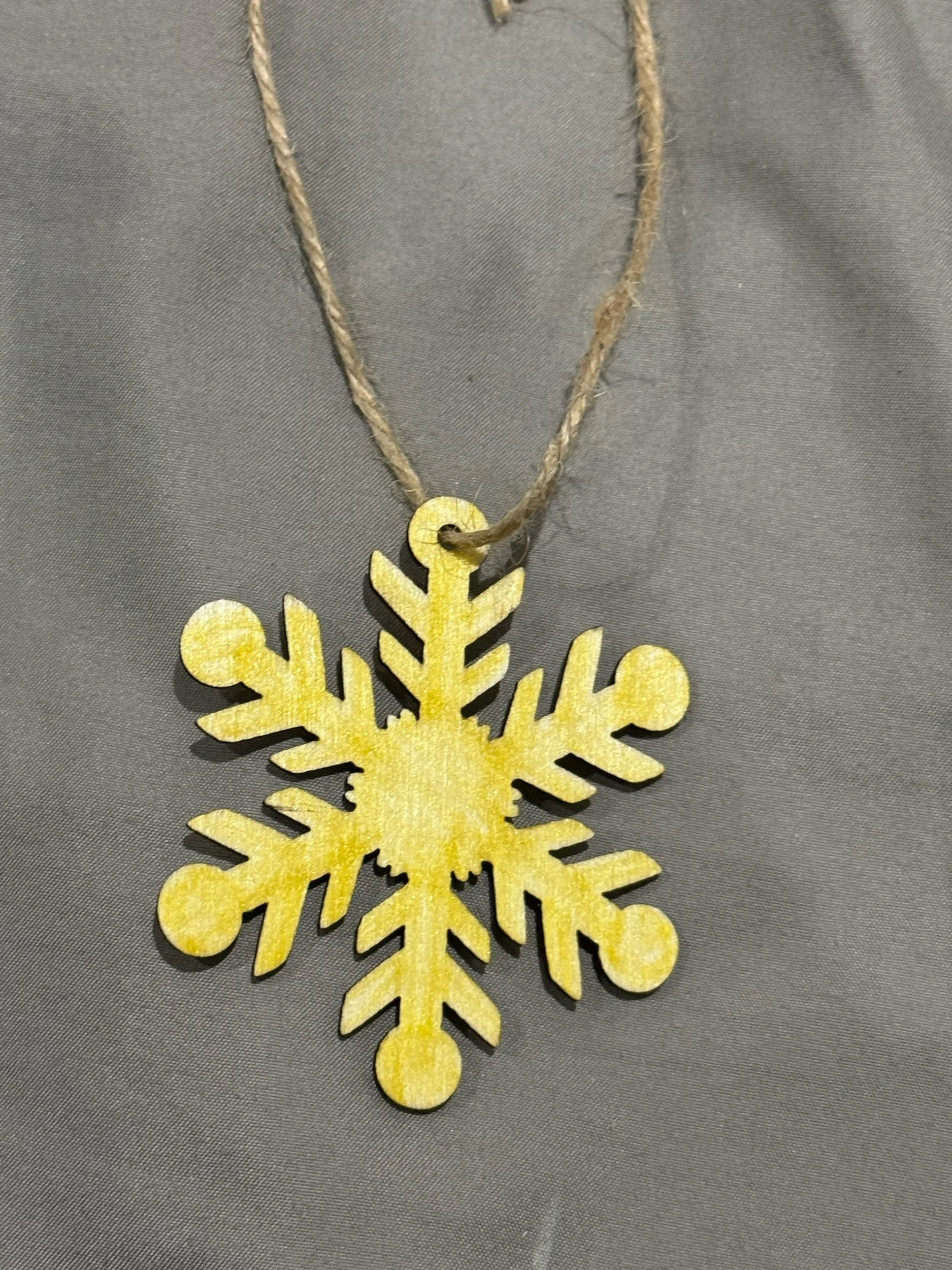 Hand-Stained Snowflake Ornament