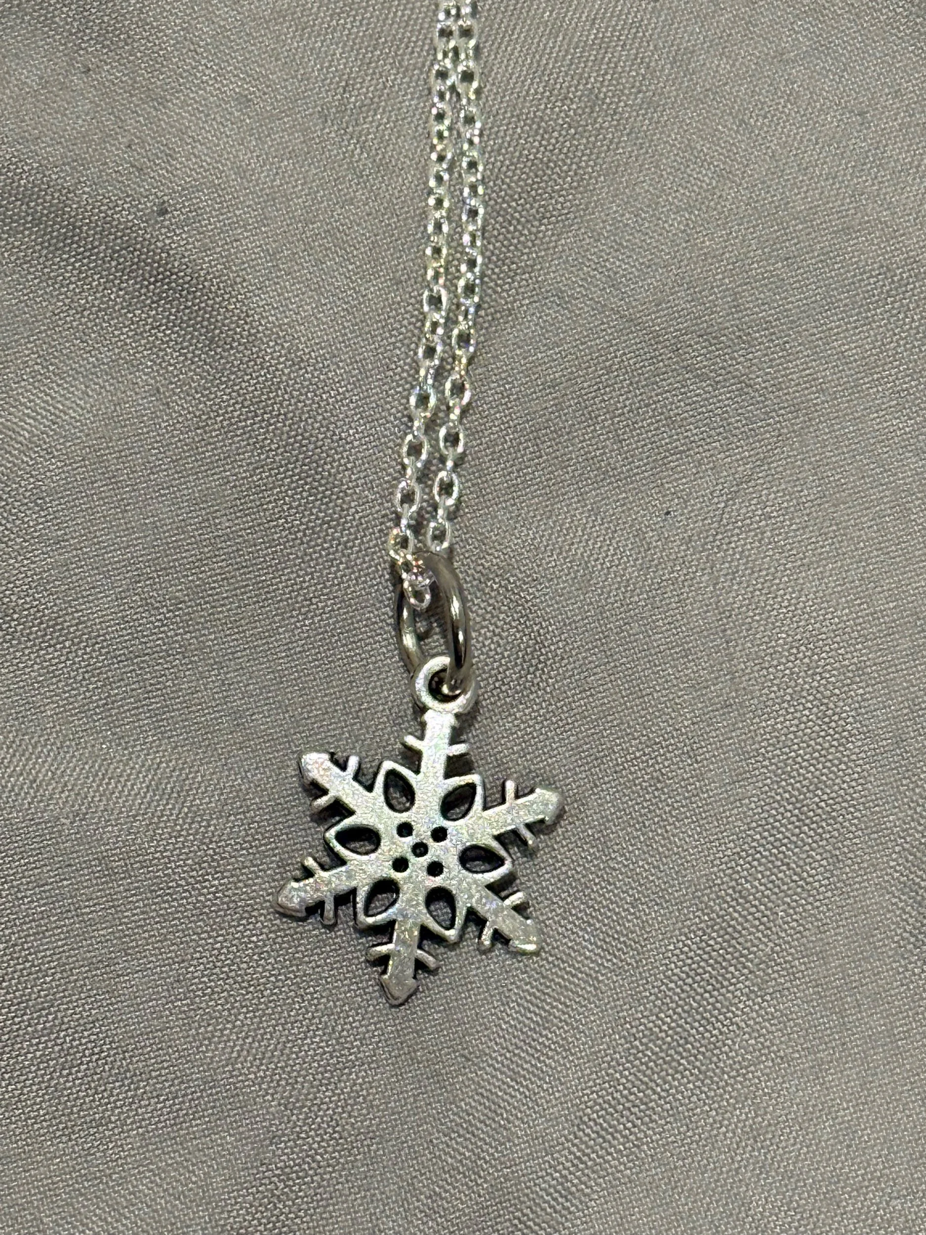 Silver Snowflake Necklace