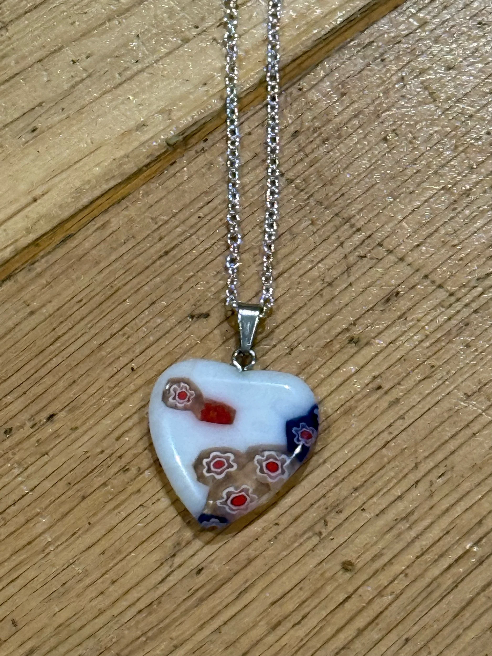 Floral Heart Pendant Necklace