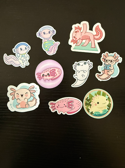 Adorable Axolotl Sticker Set