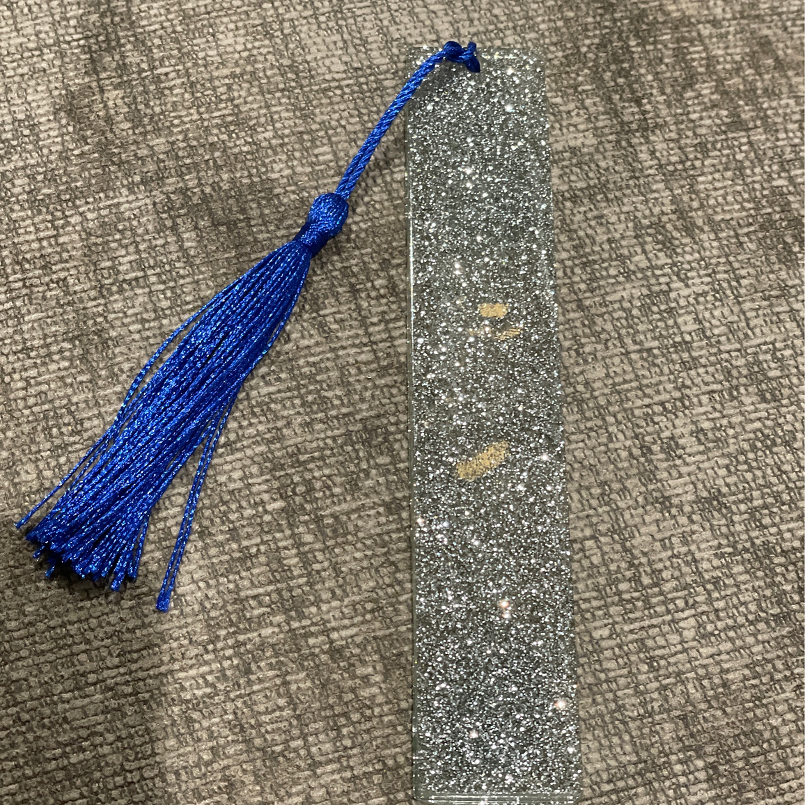 3mm Glitter Bookmark with Blue Tassel