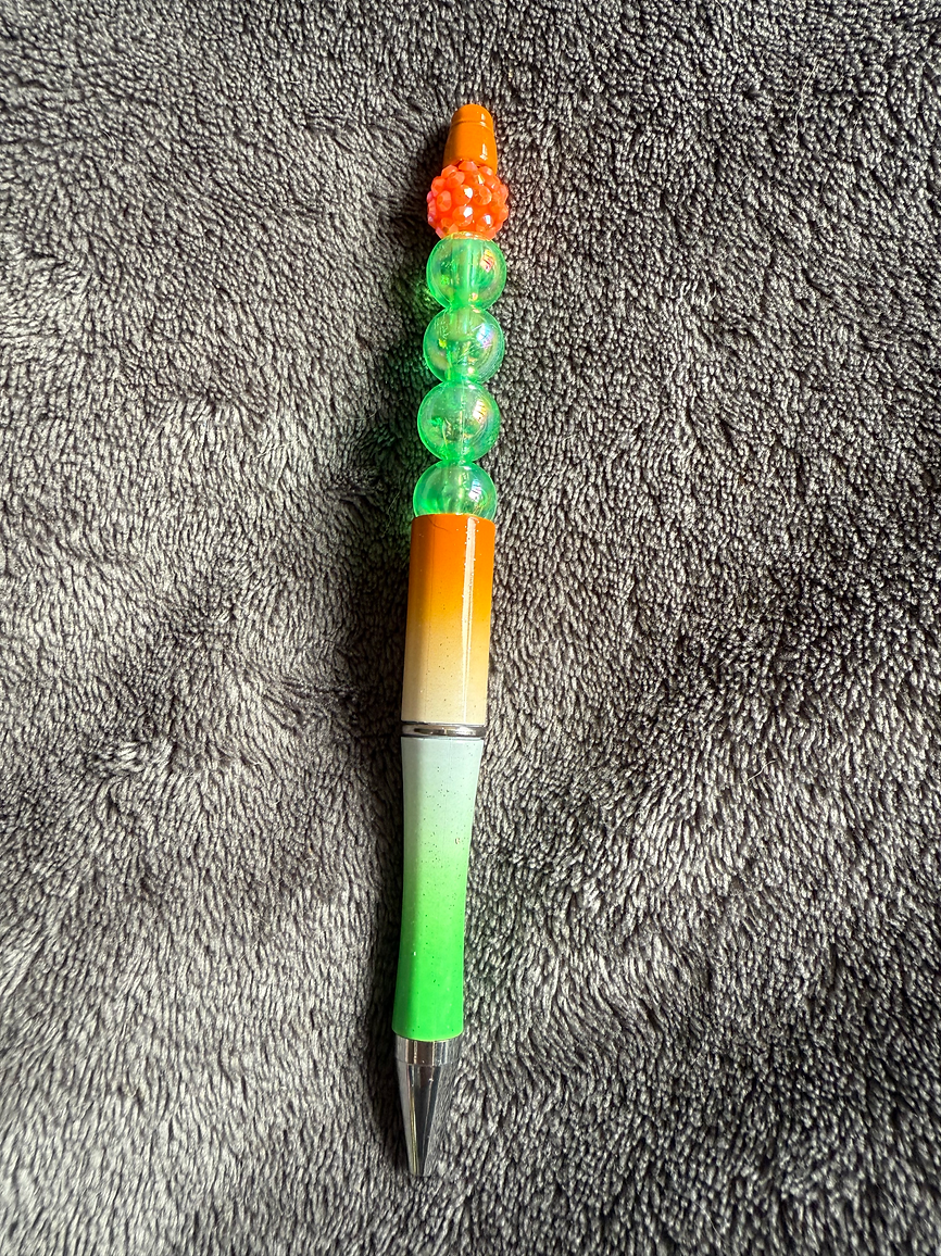 Blue Ink Retractable Bead Pen