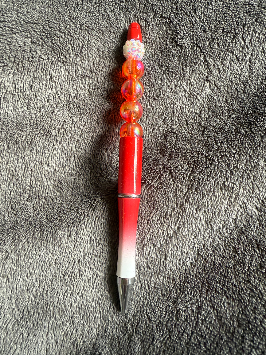Elegant Blue Ink Bead Pen