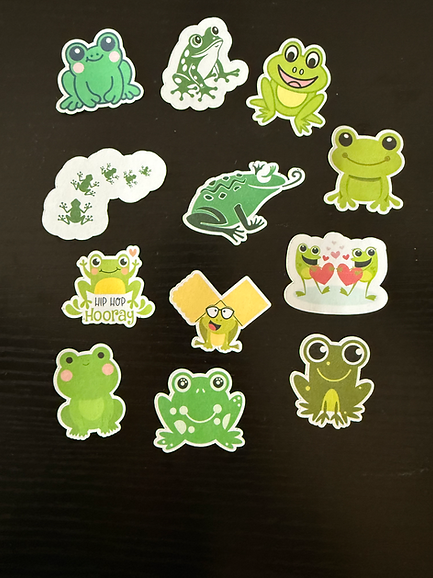 Playful Frog Stickers Collection