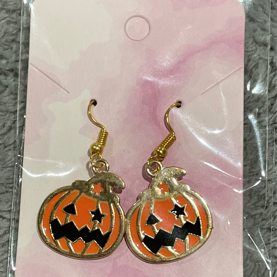 Halloween Pumpkin Charm Earrings