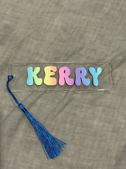 Personalized Acrylic Bookmark with Tassel