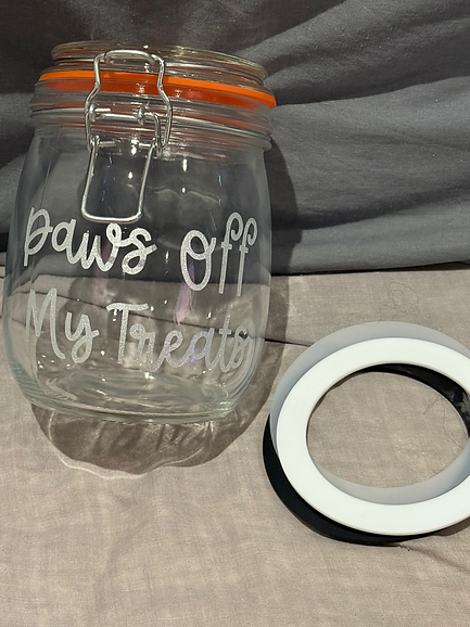Paws Off Pet Treat Jar