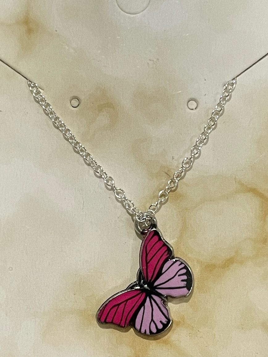 Whimsical Butterfly Pendant Necklace