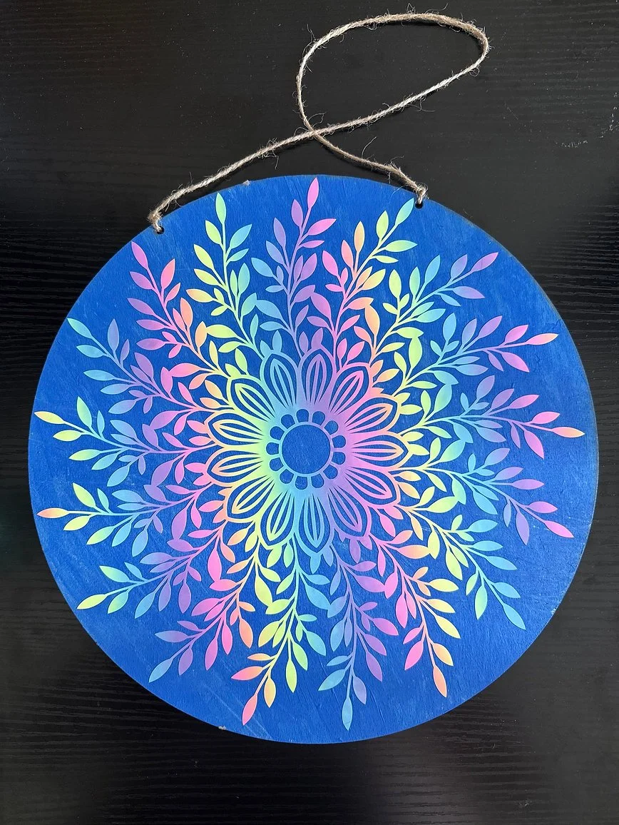 Radiant Mandala Hanging Sign - 30cm
