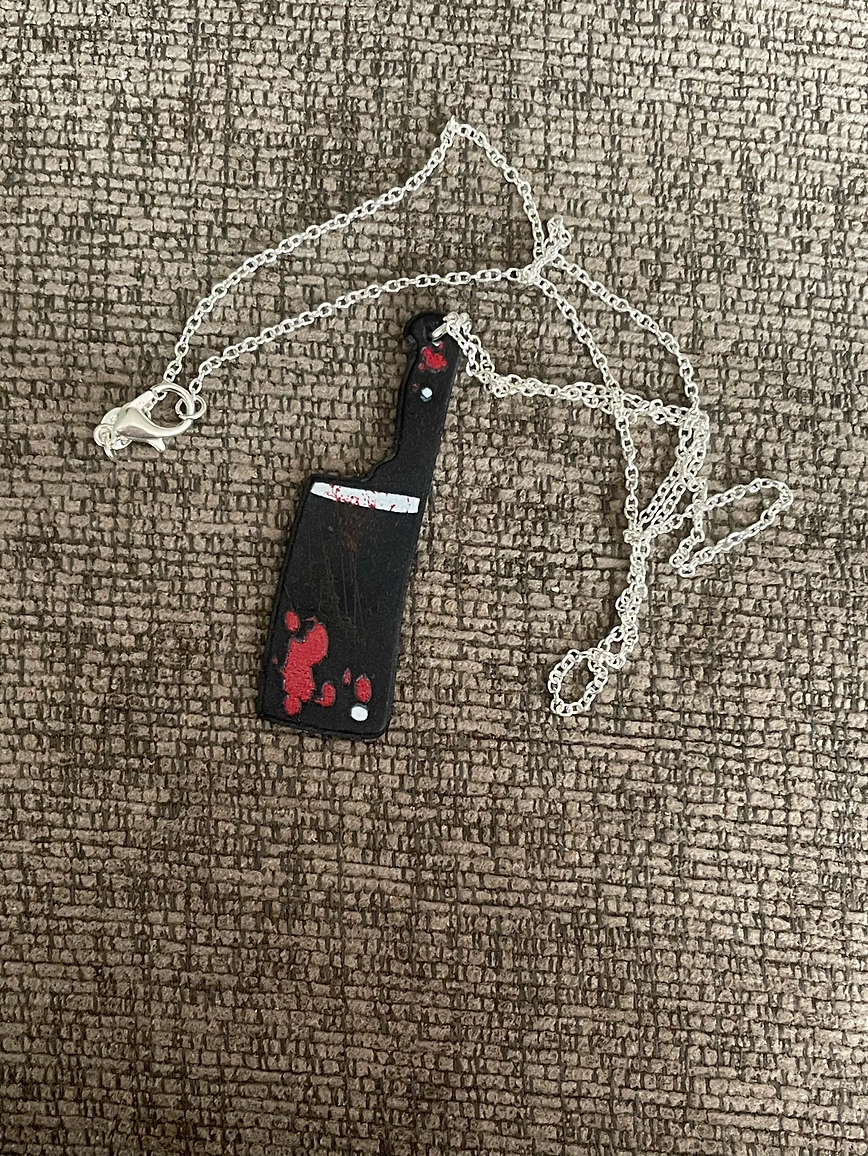 Edgy Cleaver Pendant Necklace