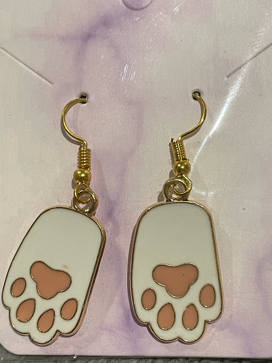 Charming Paw Print Earrings
