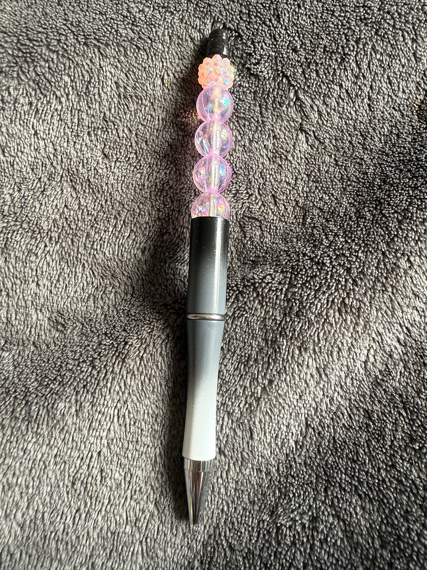 Blue Ink Retractable Bead Pen