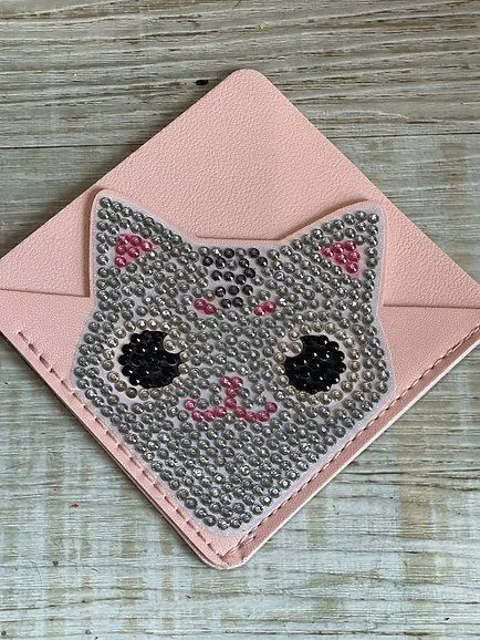Sparkle Cat Leather Bookmark