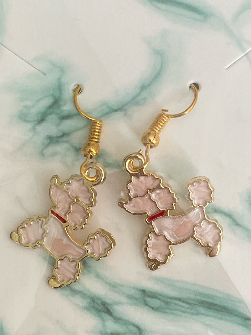 Whimsical Poodle Earrings