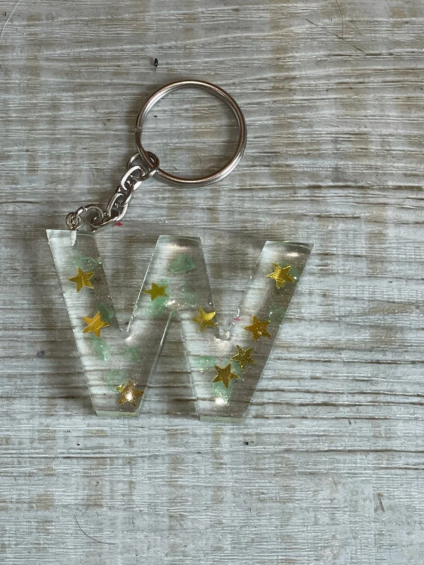 Starry 'W' Acrylic Keyring