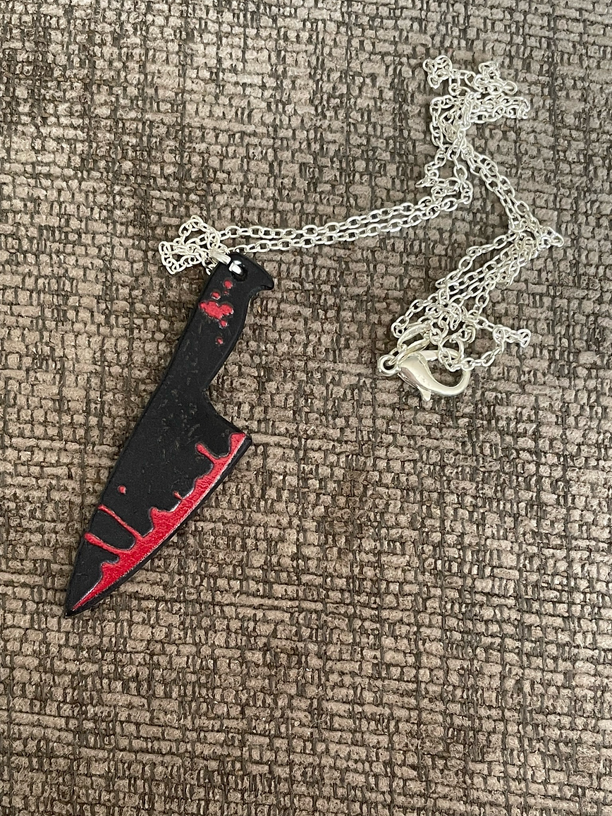 Edgy Knife Blade Pendant Necklace