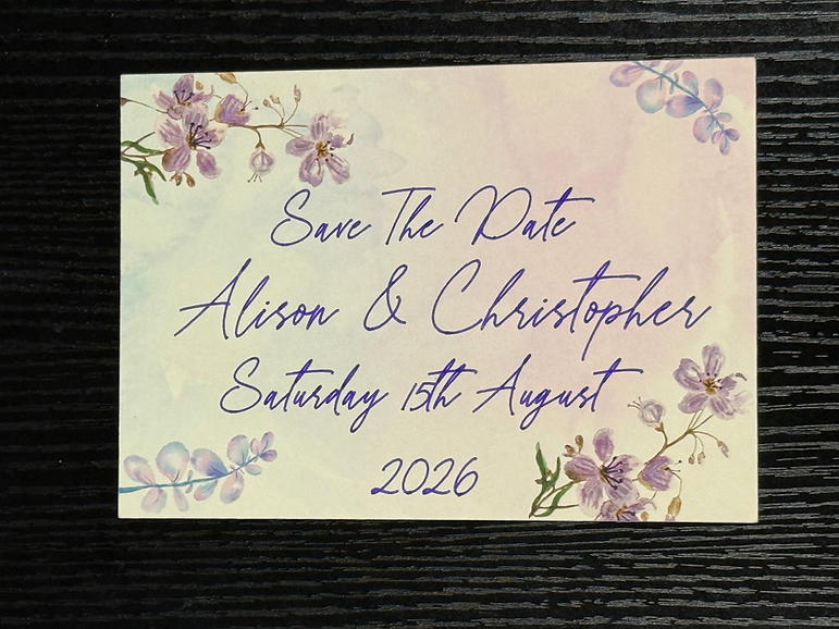 Pack of 25 Save The Date Cards