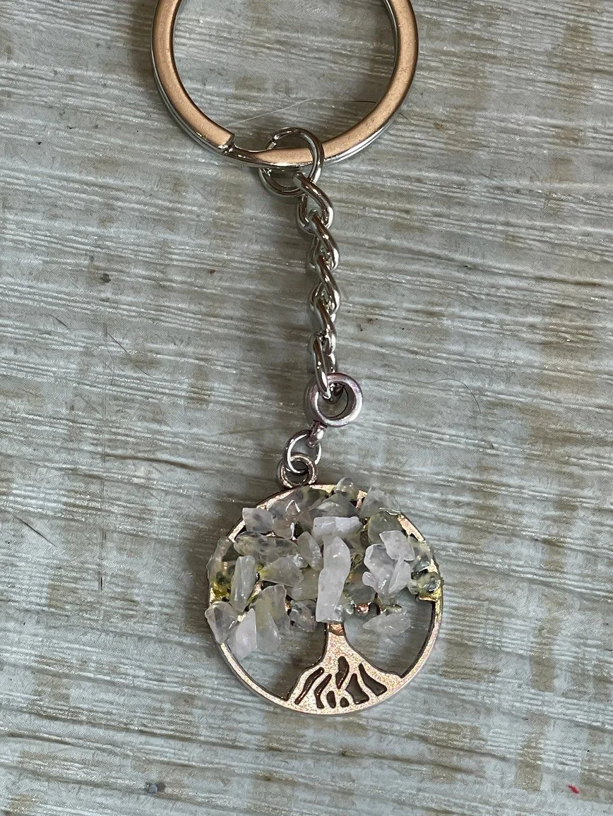 Tree of Life Stone Keyring