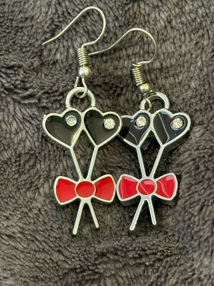 Heart & Bow Statement Earrings