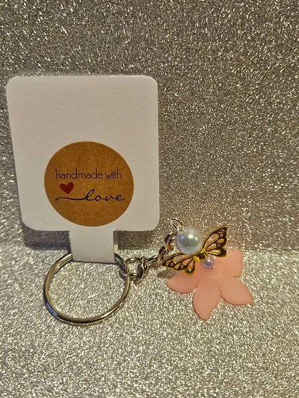 Handmade Butterfly Charm Keyring