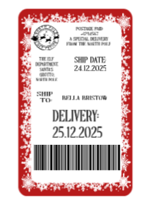 Personalized North Pole Postage Stickers - Set of 10