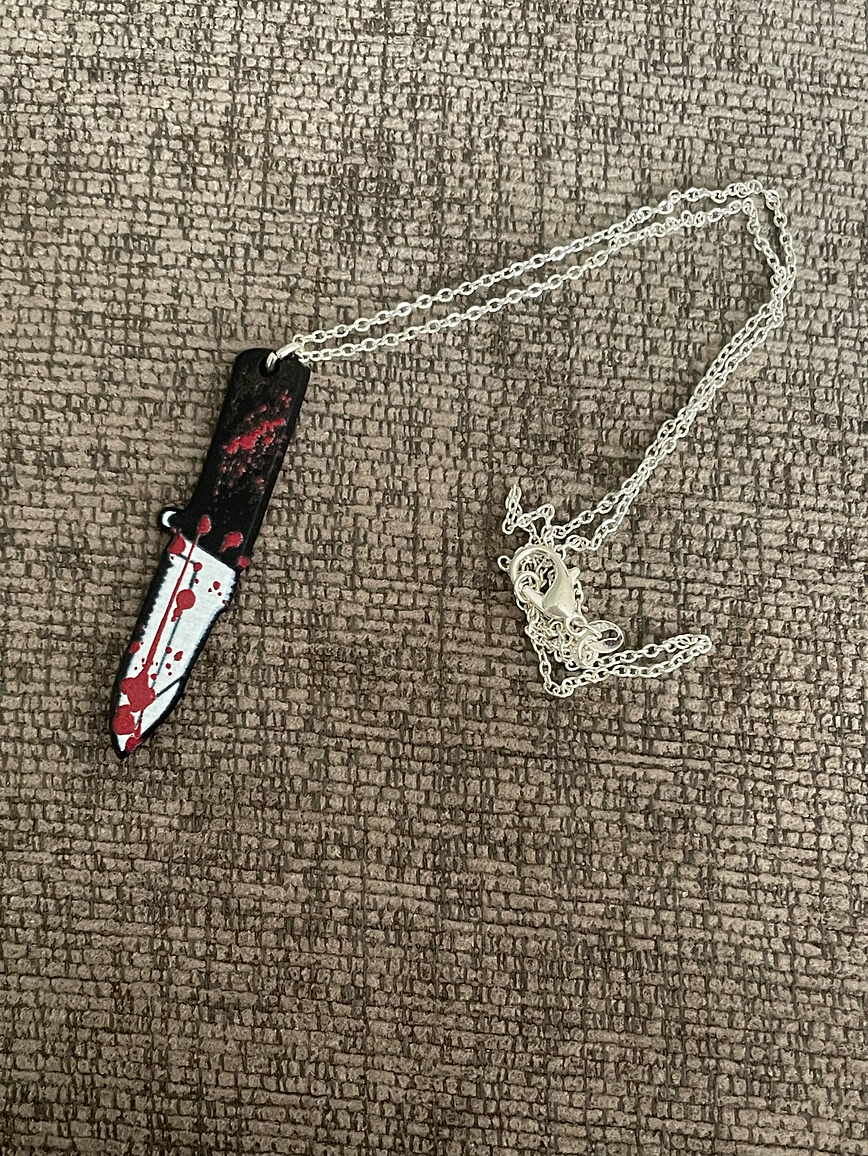 Edgy Knife Pendant Necklace