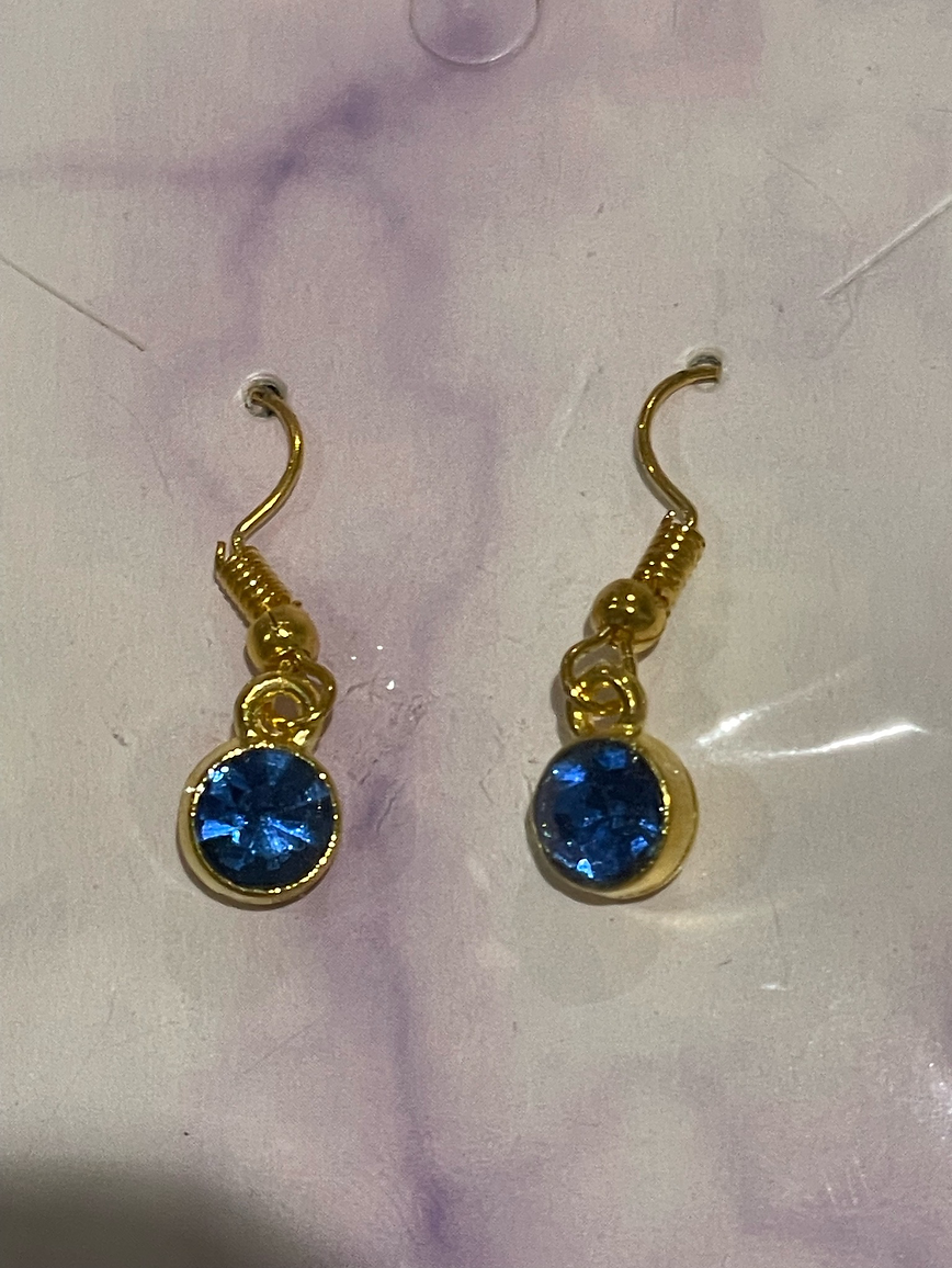 Elegant Blue Gemstone Earrings