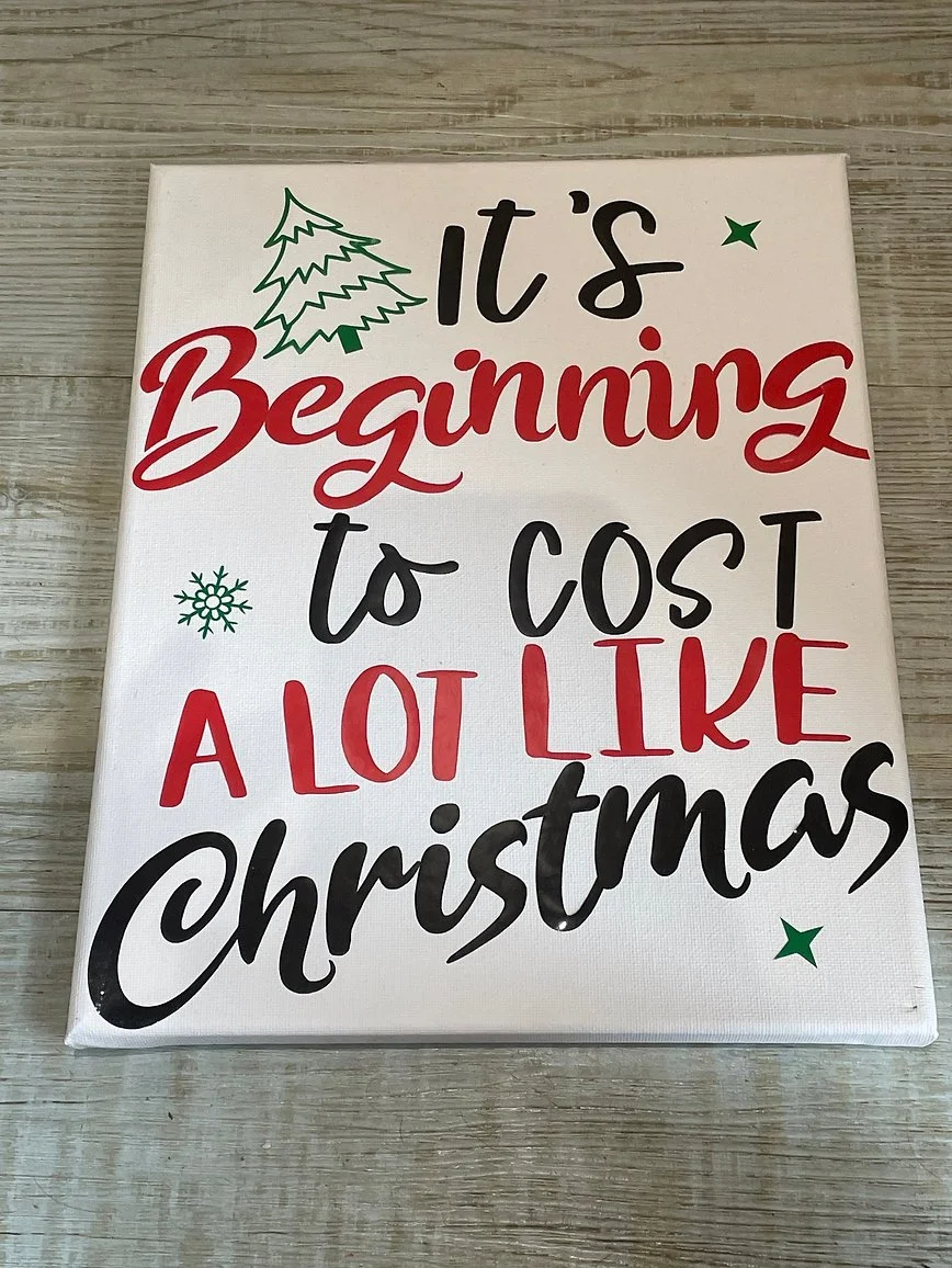Holiday Cheer Canvas Art - 'Cost Like Christmas'