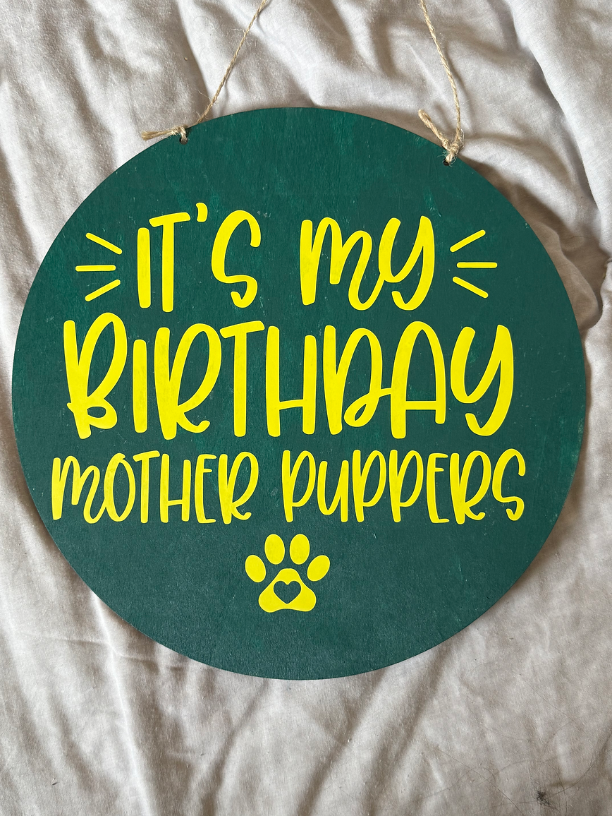 Customizable Pet Birthday Hanging Sign - 30cm