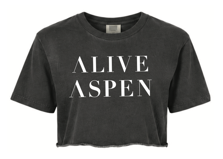 Charcoal crop tee