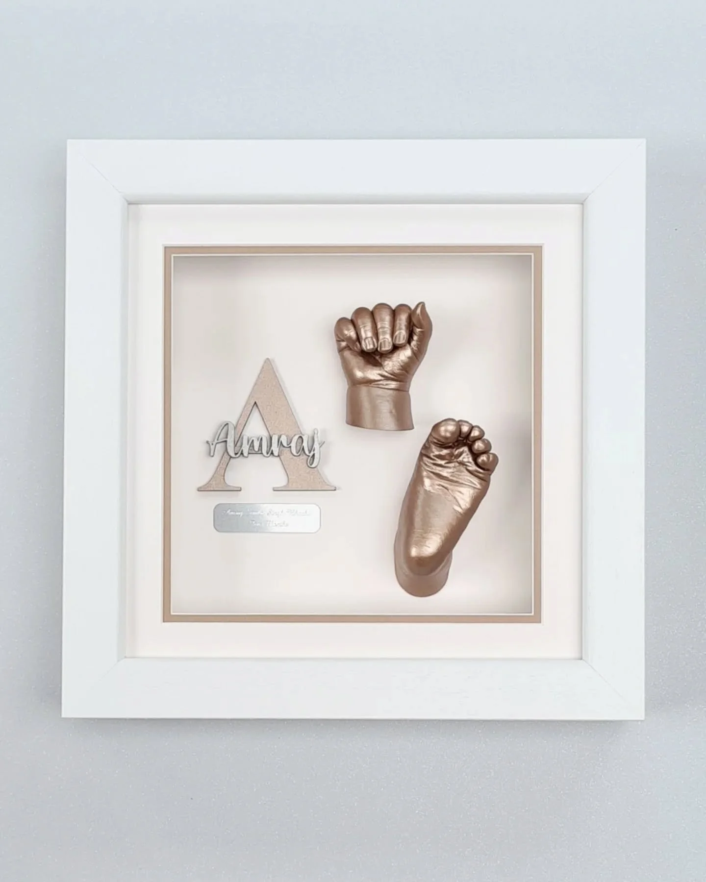 🌟 A Timeless Keepsake for Baby Amraj 👣 🌟
We had the pleasure of creating these beautiful 3D casts for baby Amraj, who was just 5 months old when he visited us. Each piece has been thoughtfully designed to capture every precious detail, preserving 