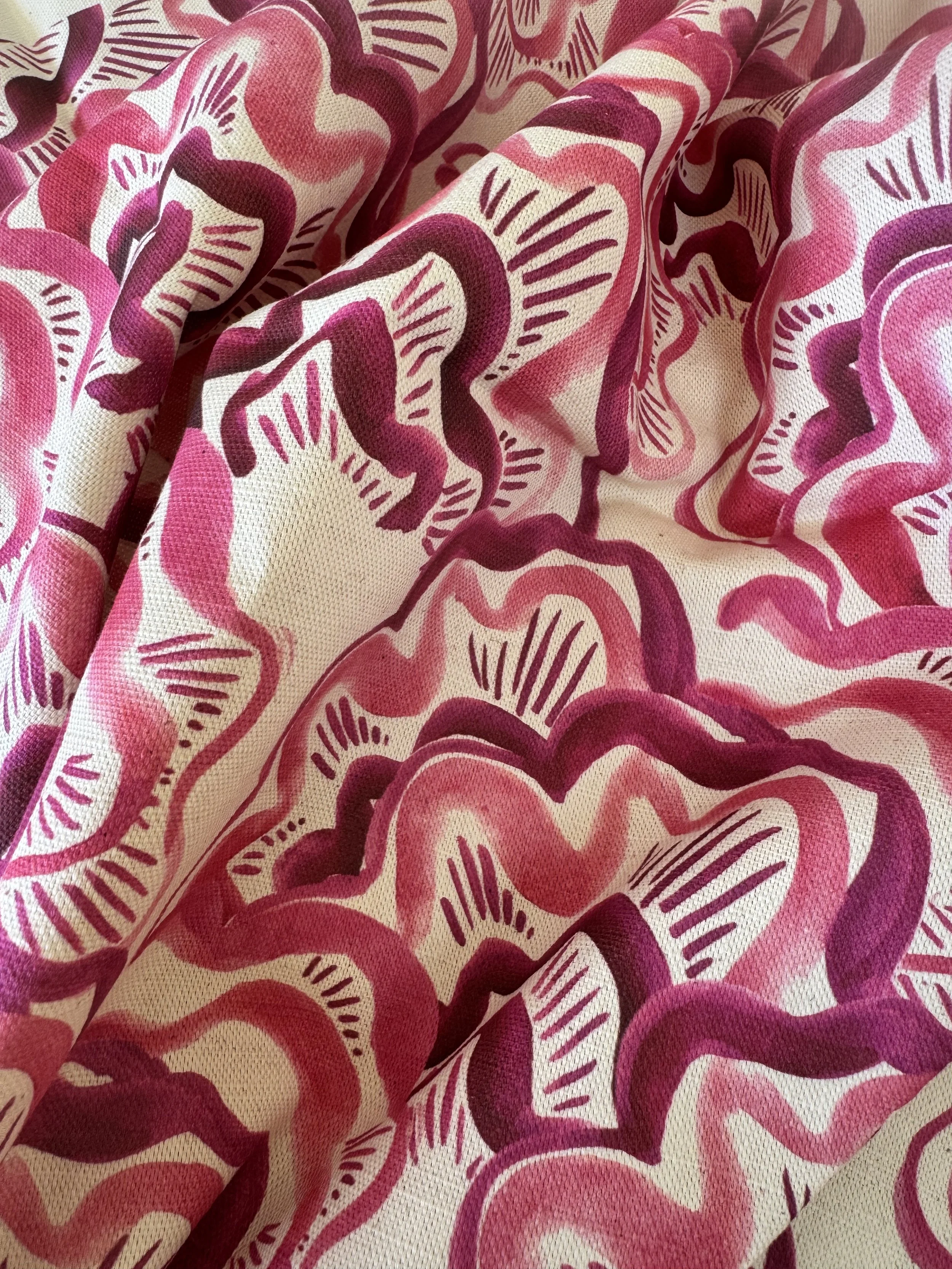 Annie Rose Pink Fabric