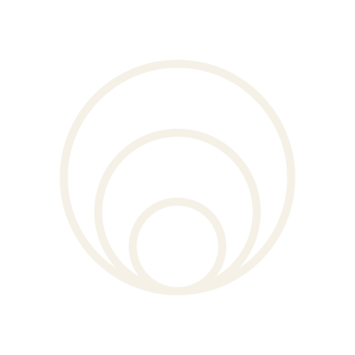 Four concentric white circles on a black background.