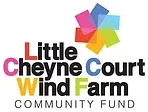 Logo for Little Cheyne Court Wind Farm Community Fund with colorful windmill graphic