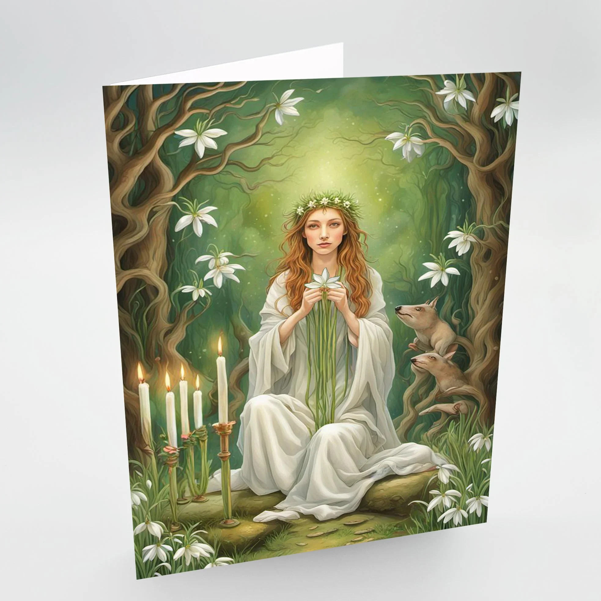 Goddess Brigid and Snowdrops
