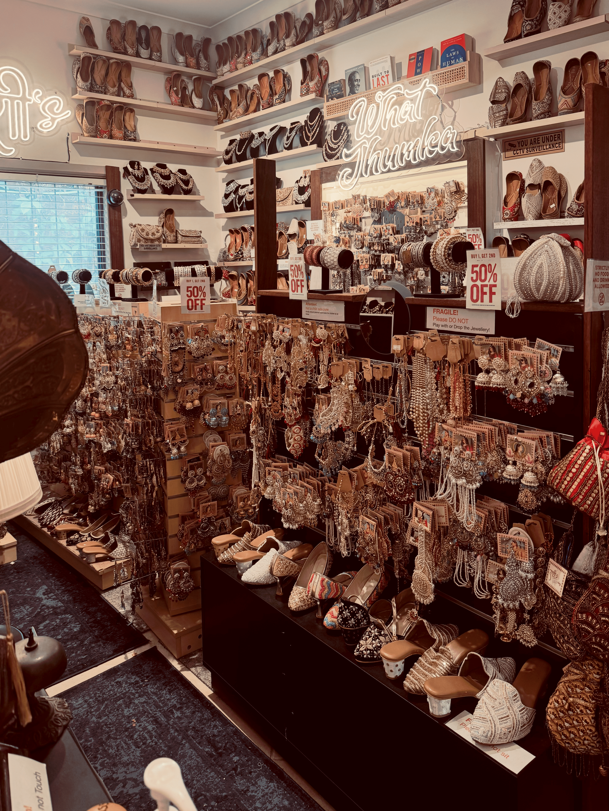 Indian bridal jewellery and accessories store Sydney – jhumkas, bangles, statement necklaces, juttis and embroidered bridal heels available at Rashi's Collection Harris Park Parramatta