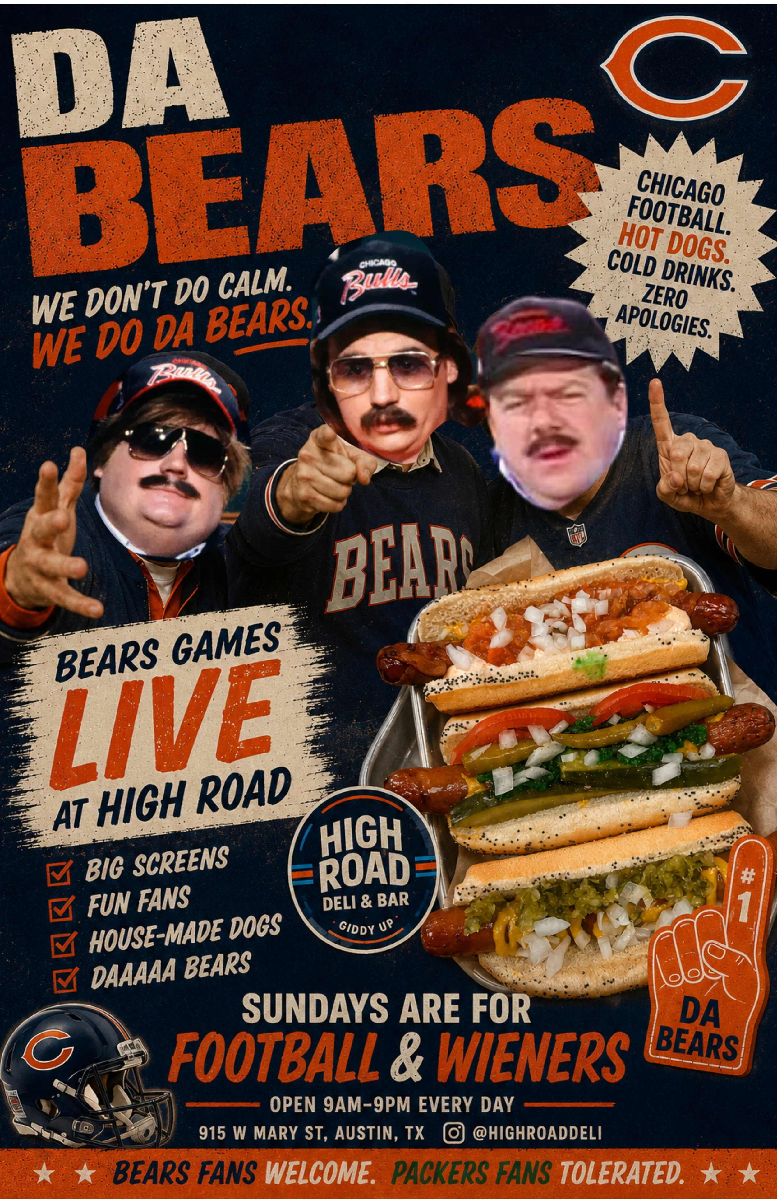 Chicago Bears NFL Football watch parties