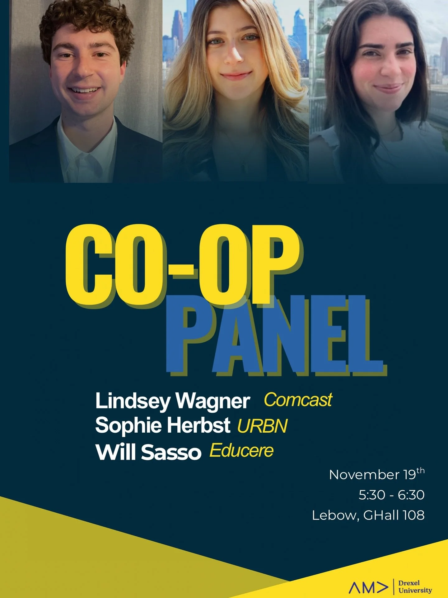 Bring all of your questions to the Co-Op Panel &amp; get them answered by students who&rsquo;ve been in your shoes! 💻👨&zwj;🏫👩&zwj;🏫📚🎙️! #interview #job #advice #panel