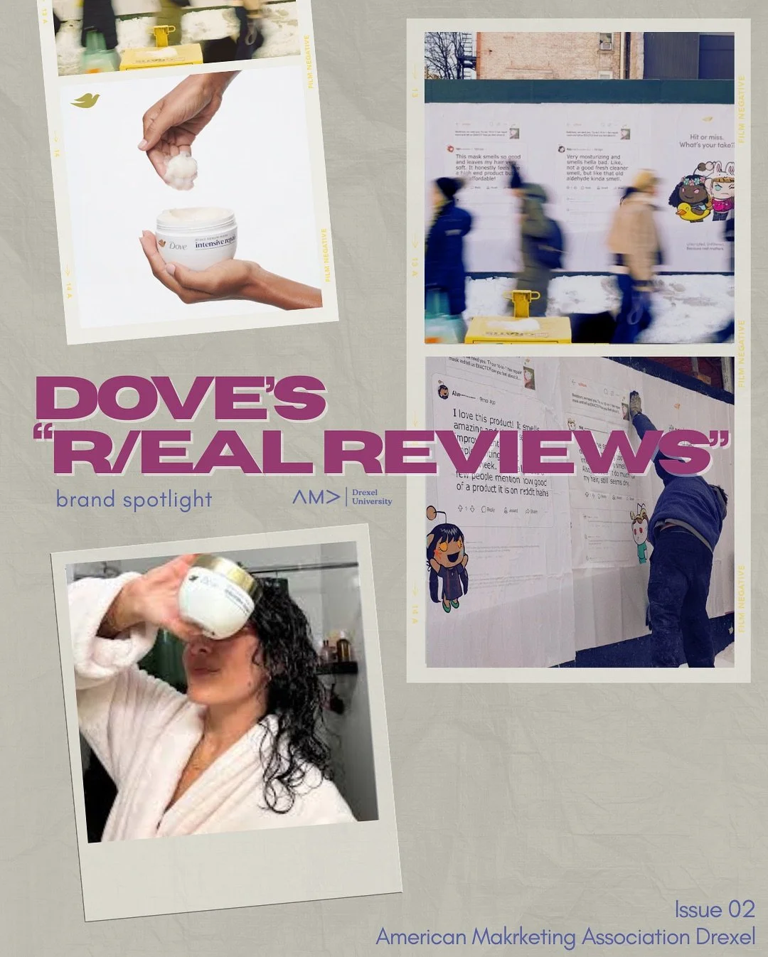 Happy Marketing Monday! 📈

In this edition, we break down a creative new marketing campaign from @dove that keeps it all the way ~ r/eal ~

💡What do you think about this bold move from Dove? 

#marketingmonday #americanmarketingassociation #drexel