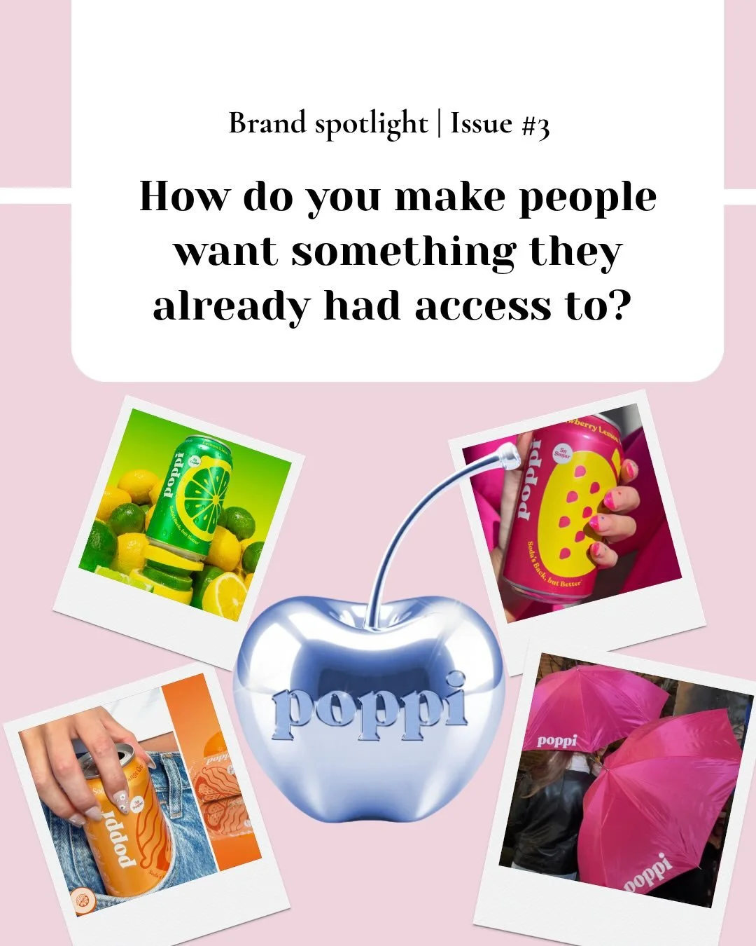 🌟Marketing Monday 💭

Today we&rsquo;re highlighting Poppi and how they made something familiar feel brand new.

Repositioning > reinventing

What do you think makes a product feel new again?
