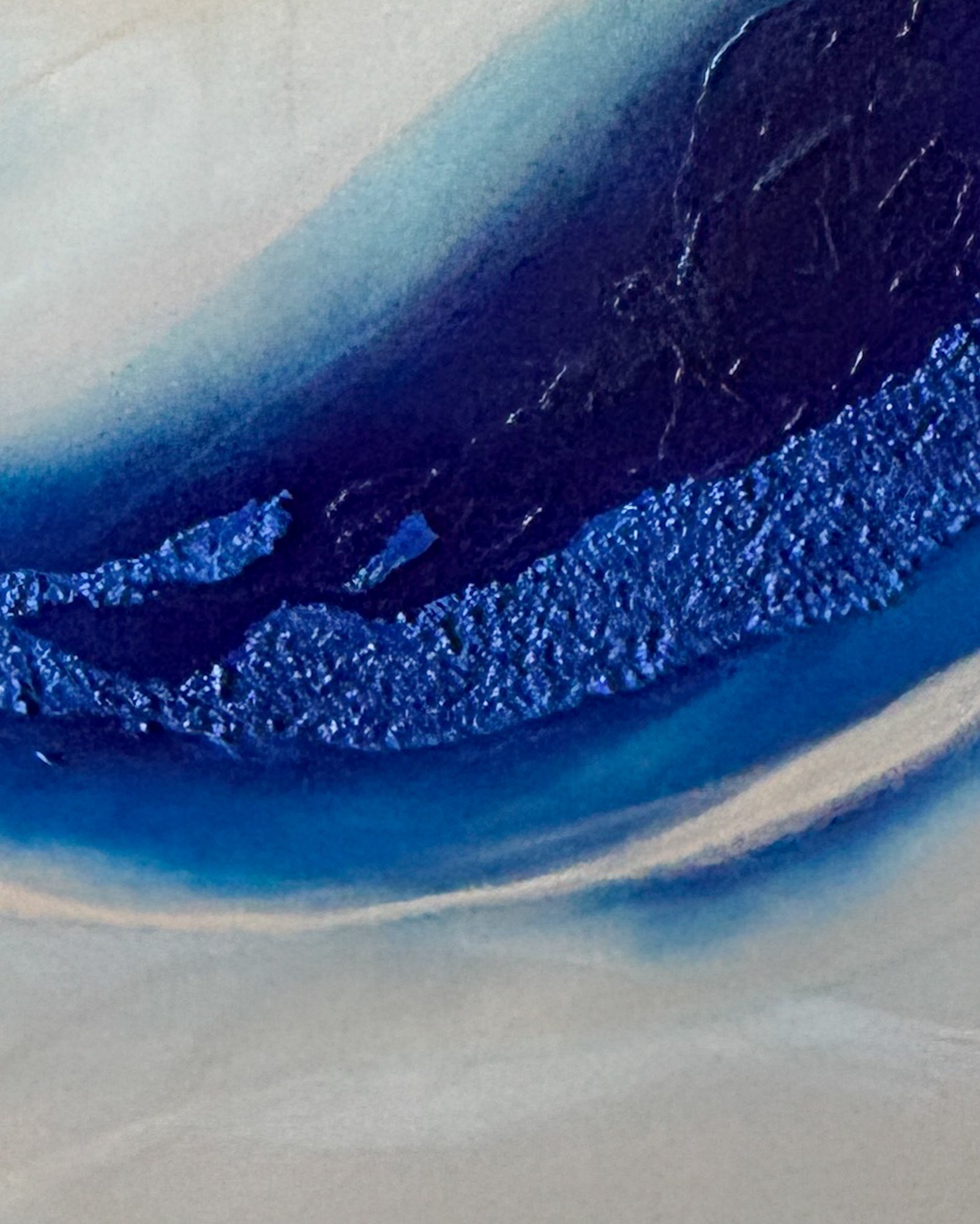 Close-up of original abstract artwork by Janne de Boer