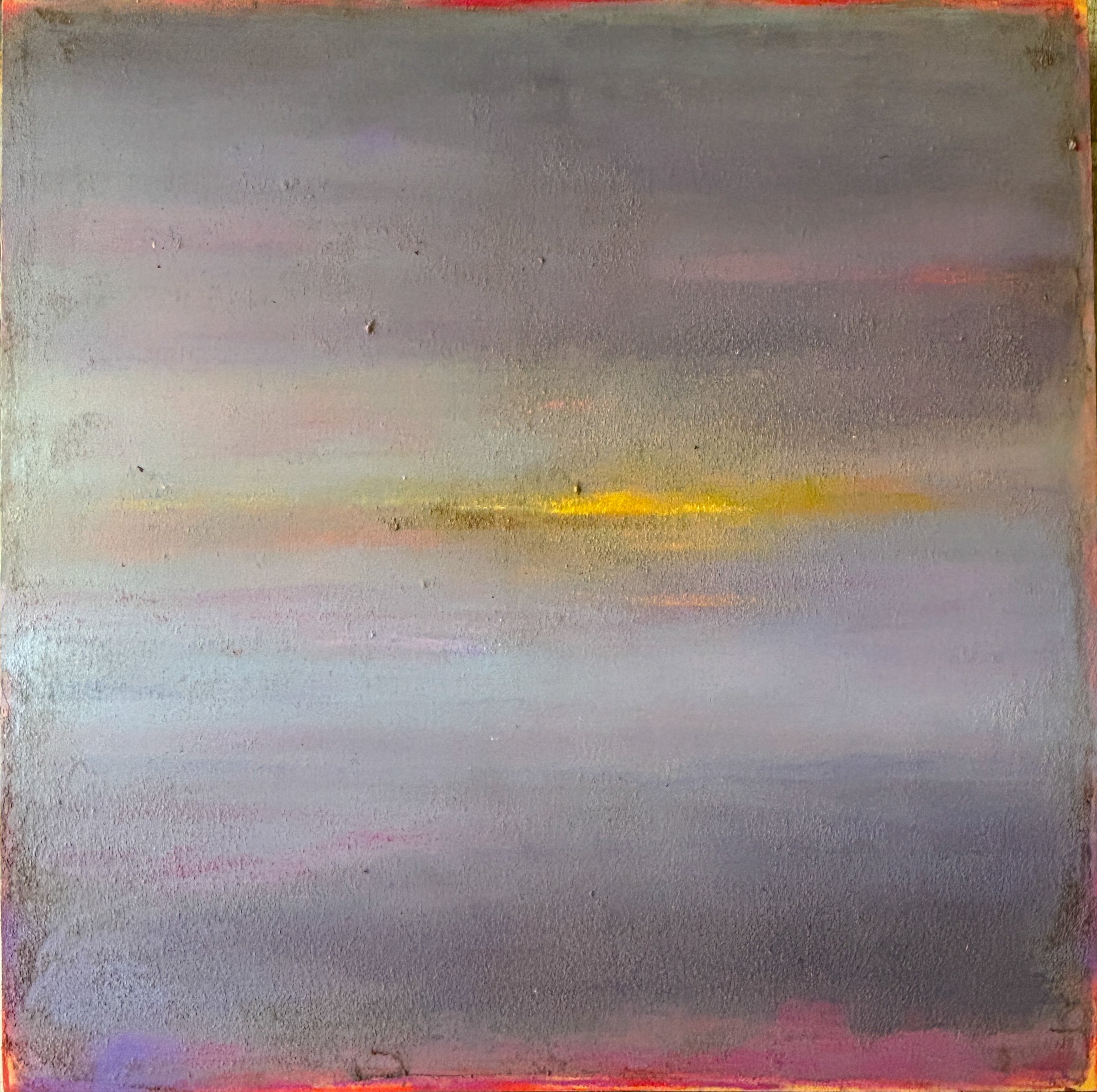 Evening, Muted, 2025 - mixed media on canvas, 120x120 cm