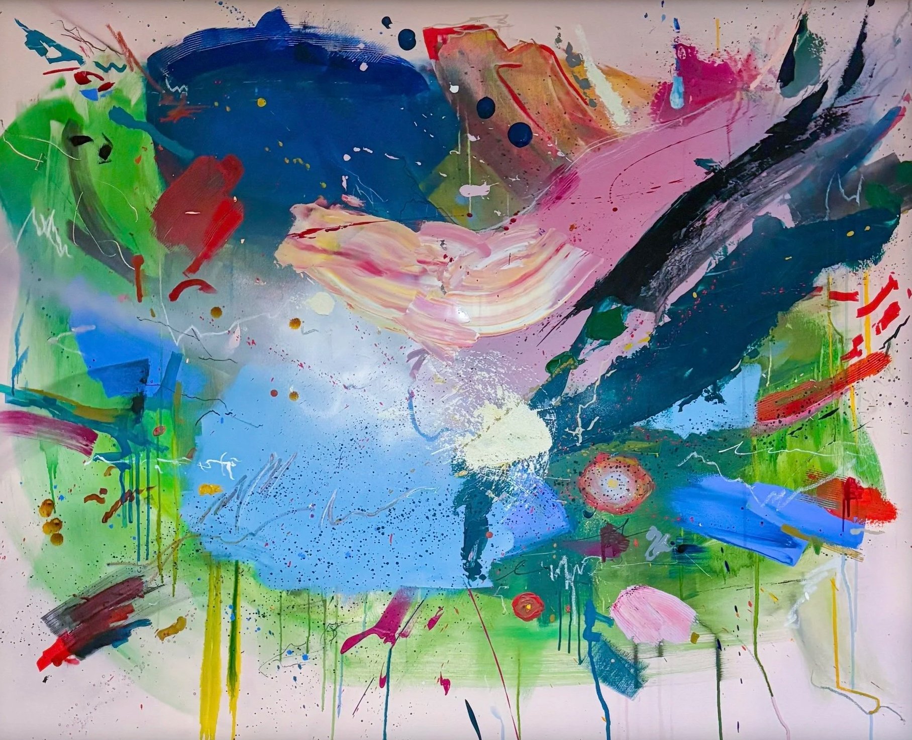 A Beautiful Mess, 2024 - mixed media on canvas, 120x150 cm