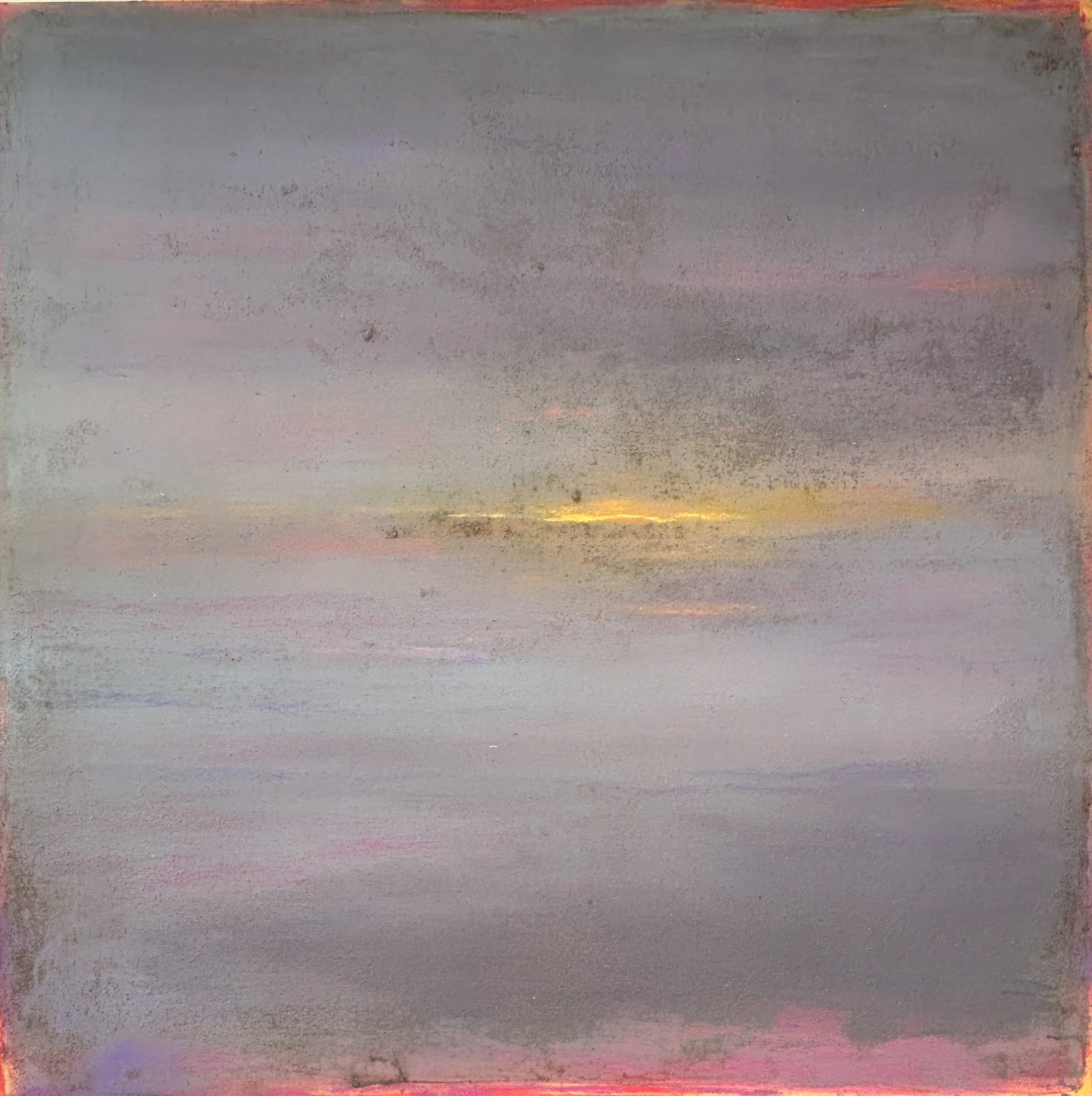 Evening, Muted, 2025 - mixed media on canvas, 120x120 cm